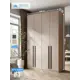 Шкаф распашной Принцесса мелания 3322/2а 4 дверный с антресолью 160x260x50 см ЛДСП цвет кашемир