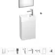 Тумба с раковиной подвесная Wellsee WC Area 20216921R для ванной