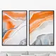 Набор картин Artnomore Salt lakes grey and orange 2024г. AR-777000433 75x105 см 2 шт