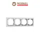 Рамка для розеток и выключателей Werkel Snabb W0041901 4 поста цвет белый/хром