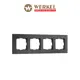 Рамка для розеток и выключателей Werkel Senso W0043108 4 поста цвет черный