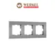 Рамка для розеток и выключателей Werkel Slab W0032965 3 поста цвет серебро матовый