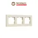 Рамка для розеток и выключателей Werkel Slab W0032962 3 поста цвет айвори матовый