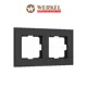 Рамка для розеток и выключателей Werkel Slab W0022908 2 поста цвет черный матовый