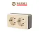Розетка накладная с заземлением Werkel W5072110 цвет шампань