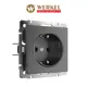 Розетка встраиваемая Werkel W1171004 с заземлением цвет графит