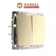 Выключатель Werkel двухклавишный (шампань рифленый) W1120010