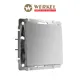 Выключатель Werkel W1112009 одноклавишный проходной цвет серебряный рифленый