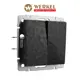 Выключатель проходной встраиваемый Werkel Hammer W1222008 2 клавиши цвет черный