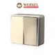 Выключатель накладной Werkel Gallant a051044 2 клавиши цвет шампань