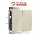 Выключатель проходной встраиваемый Werkel W1122003 2 клавиши цвет слоновая кость
