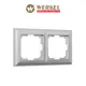 Рамка для розеток и выключателей Werke Fiore W0022206 2 поста цвет серебряный