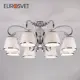 Потолочная люстра с абажурами EUROSVET 60088/8 хром