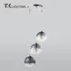 Светильник подвесной TK Lighting 2795 Santino 3 лампы 12 м² стекло цвет графит