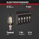 Набор ламп филаментных Elektrostandard A067676 E14 170-240 В 7 Вт свеча прозрачная 700 Лм 5 шт