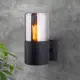 Уличный настенный светильник Elektrostandard Roil 35125/U IP54 чёрный/дымчатый