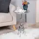Кофейный столик круглый Bogacho Дю Солей 37x37 см серебристый