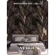 Фотообои флизелиновые 3D Verol 300x283см Банановые листья золотые на черном фоне