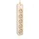 Сетевой фильтр Agni TP-FD5E-3m-ivory 12x1.5 3 м 5 розеток с заземлением 4000 Вт цвет слоновая кость