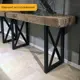 Подстолье для обеденного и письменного стола Лофт форма X Железное решение 71-73х70 см металл черный муар 1 шт