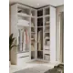 Шкаф распашной Принцесса мелания 3030/3а с 5 дверями 130x260x50 см ЛДСП цвет белый