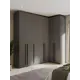 Шкаф распашной Принцесса мелания 3130/5а с 7 дверями 130x260x50 см ЛДСП цвет графит