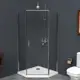 Душевой уголок Belbagno Uno 459275 пятиугольный 100.5x100.5см серебристый блеск профиль эффект стекла прозрачный