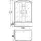 Душевая кабина River Sena 120/80/50 MT прямоугольный высокий поддон 120x80 см