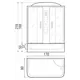 Душевая кабина River Dunay 170/80 МТ прямоугольный высокий поддон 170x85 см
