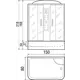Душевая кабина River Dunay 150/80 МТ прямоугольный высокий поддон 150x85 см