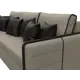 Диван раскладной Лига диванов Лига-078 угол левый 213x89x162 см эко-кожа цвет grifon 04 бежевый/grifon 12 коричневый