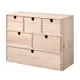 Мини-комод с 6 ящиками Moppe-1 42x18x32 см дерево бежевый