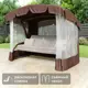 Качели садовые Саванна 4-х местные 320 кг цвет коричневый