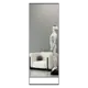 Зеркало в черной раме напольно-настенное прямоугольное Genglass Halfeo Slim Leg Black XL 220x80 см