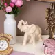Статуэтка из мрамора Bogacho Слон кремовый