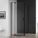 Душевой уголок Cezares Slider 421891 прямоугольный 90x79.5см черный профиль эффект стекла прозрачный