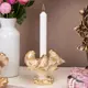 Подсвечник из мрамора Bogacho Птички Зарнички Айвори