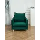 Кресло Brendoss Гримма 100x92x94 см велюр цвет изумрудный