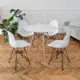 Комплект кухонных стульев 4 шт Derstuhl Black 45x82x45 см полипропилен цвет белый