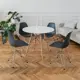 Комплект кухонных стульев 4 шт Derstuhl Chrom 45x82x45 см полипропилен цвет темно-серый