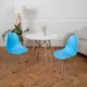 Стул кухонный Derstuhl Chrom комплект 2 шт 45x82x46 см полипропилен цвет голубой