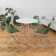 Комплект кухонных стульев 4 шт Derstuhl Chrom 45x82x45 см полипропилен цвет темно-зеленый