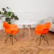 Комплект кухонных стульев 2 шт Derstuhl 330 black 43x82x60 см полипропилен цвет оранжевый