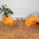 Комплект кухонных стульев 2 шт Derstuhl 330 chrom 43x82x60 см полипропилен цвет желтый