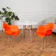 Комплект кухонных стульев 2 шт Derstuhl 330 chrom 43x82x60 см полипропилен цвет оранжевый