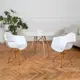 Комплект кухонных стульев 2 шт Derstuhl 330 gold 43x82x60 см полипропилен цвет белый