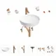 Раковина со смесителем для ванной Wellsee Chalice Perfection 201006194 раковина 42 см цвет белый глянцевый, высокий смеситель