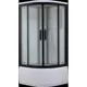 Душевая кабина Timo Standart T-6600BF Black Fabric с высоким поддоном 100x100 см стекло прозрачное матовое