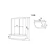 Душевая кабина Timo Standart T-6620SFR Silver R с высоким поддоном 120x85 см стекло прозрачное матовое