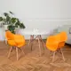 Комплект кухонных стульев 2 шт Derstuhl 330 wood 43x82x60 см полипропилен цвет желтый